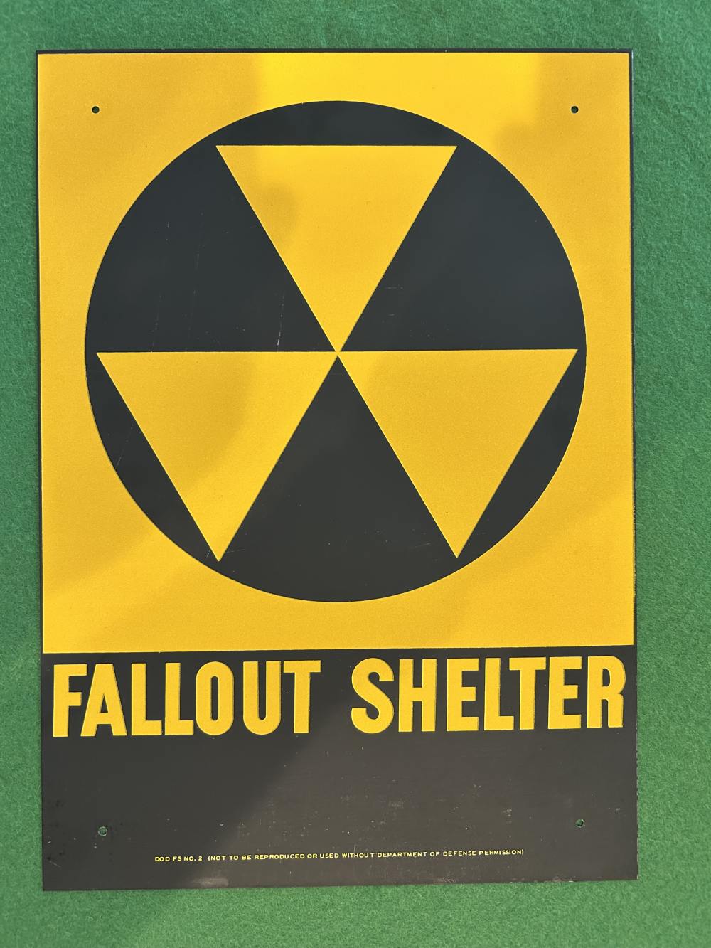 Original Cold War Fallout Shelter sign-img-0