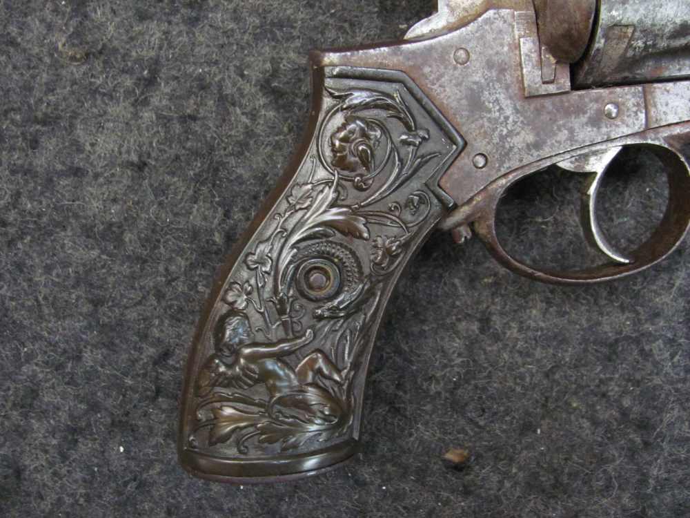 Frontier Army Belgian Large Frame Revolver Winchester .44-40 1880's GREAT -img-6