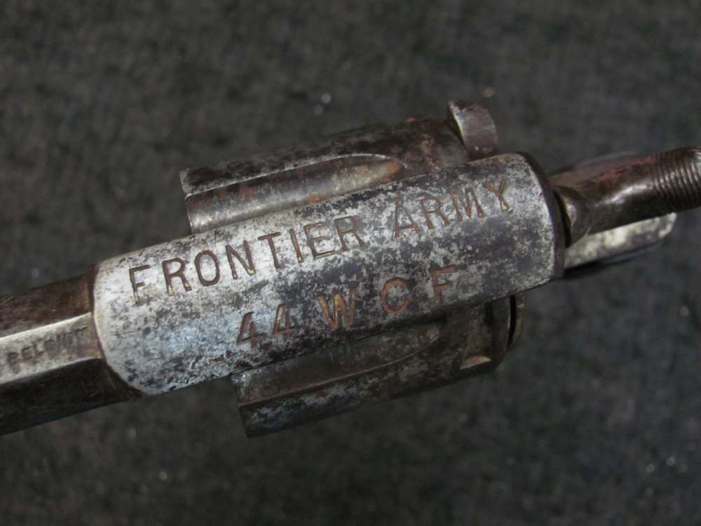 Frontier Army Belgian Large Frame Revolver Winchester .44-40 1880's GREAT -img-2