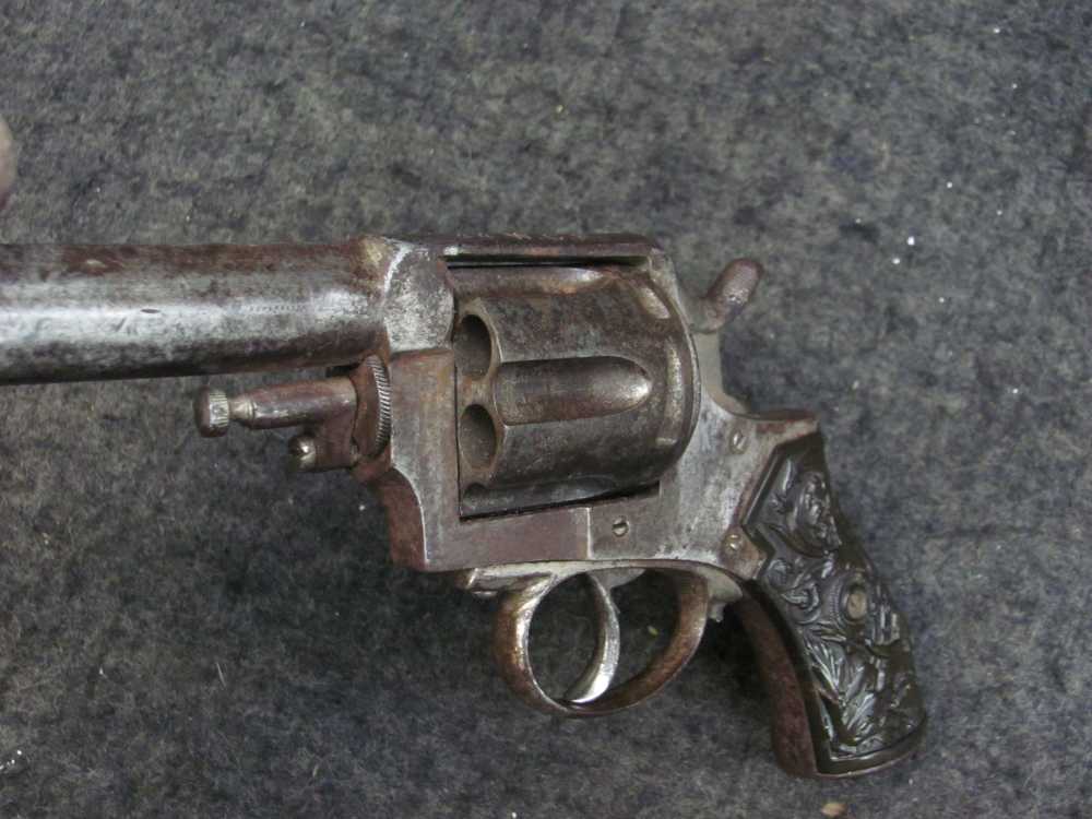 Frontier Army Belgian Large Frame Revolver Winchester .44-40 1880's GREAT -img-4