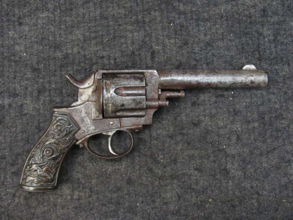 Frontier Army Belgian Large Frame Revolver Winchester .44-40 1880's GREAT -img-15