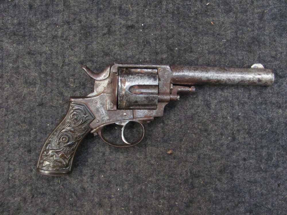 Frontier Army Belgian Large Frame Revolver Winchester .44-40 1880's GREAT -img-1