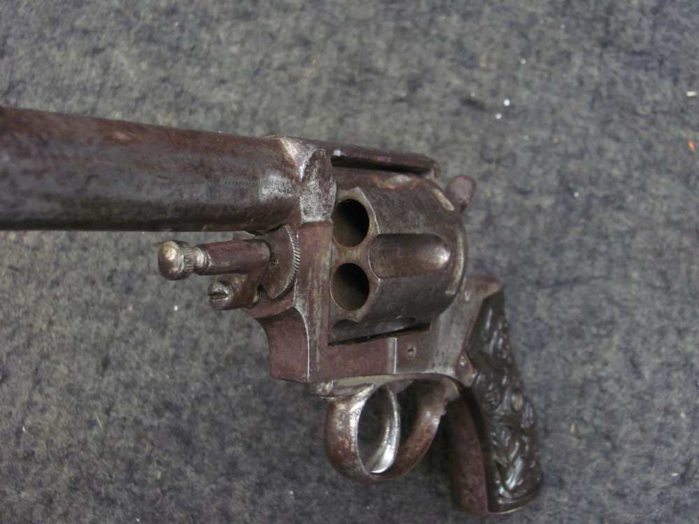Frontier Army Belgian Large Frame Revolver Winchester .44-40 1880's GREAT -img-21