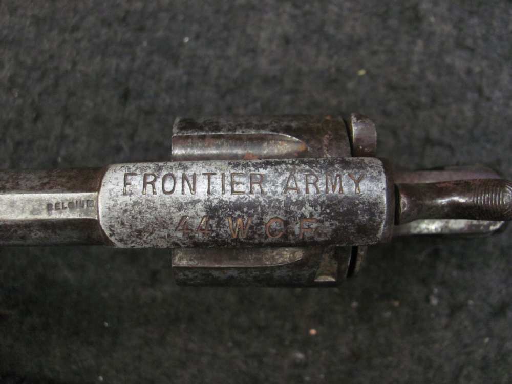 Frontier Army Belgian Large Frame Revolver Winchester .44-40 1880's GREAT -img-22