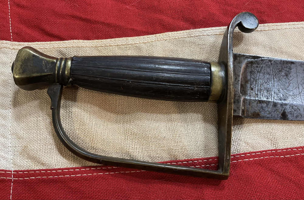 Revolutionary War Saber Sword Engraved W Early “Frog Legged” Eagle Crest -img-4