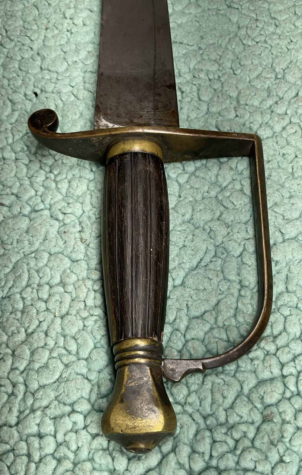 Revolutionary War Saber Sword Engraved W Early “Frog Legged” Eagle Crest -img-21