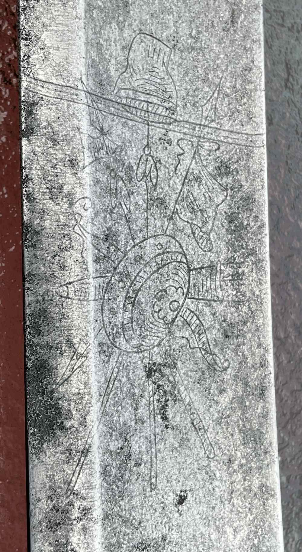 Revolutionary War Saber Sword Engraved W Early “Frog Legged” Eagle Crest -img-11