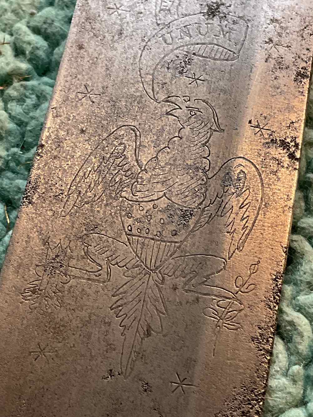 Revolutionary War Saber Sword Engraved W Early “Frog Legged” Eagle Crest -img-18