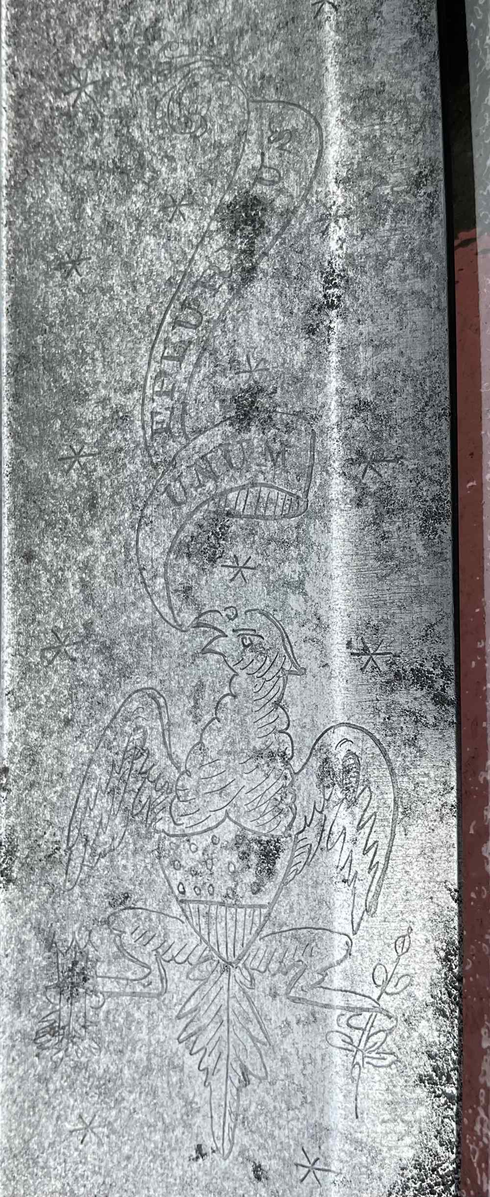 Revolutionary War Saber Sword Engraved W Early “Frog Legged” Eagle Crest -img-10