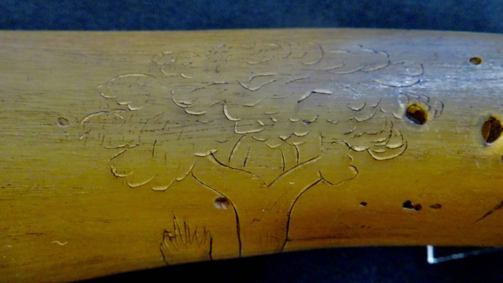  RARE CIVIL WAR–ERA ENGRAVED POWDER HORN – DATED JANUARY 1, 1865 -img-4