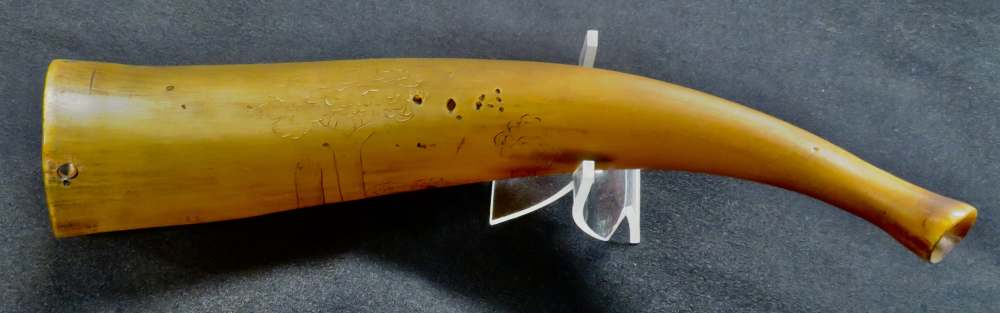  RARE CIVIL WAR–ERA ENGRAVED POWDER HORN – DATED JANUARY 1, 1865 -img-3