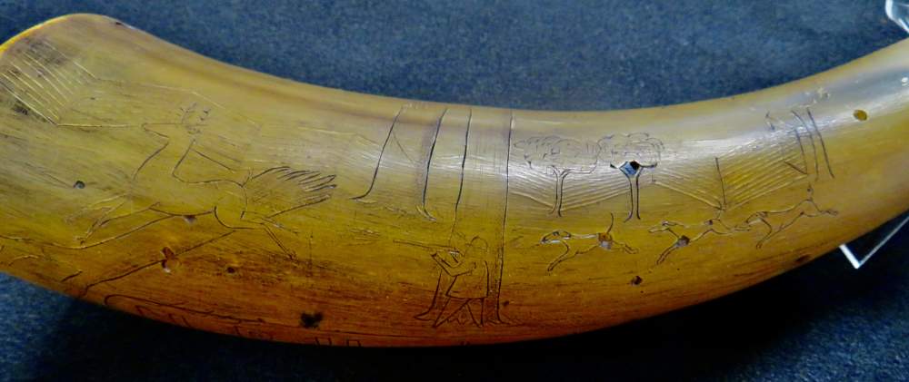  RARE CIVIL WAR–ERA ENGRAVED POWDER HORN – DATED JANUARY 1, 1865 -img-6