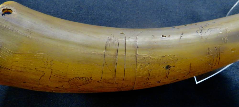  RARE CIVIL WAR–ERA ENGRAVED POWDER HORN – DATED JANUARY 1, 1865 -img-8