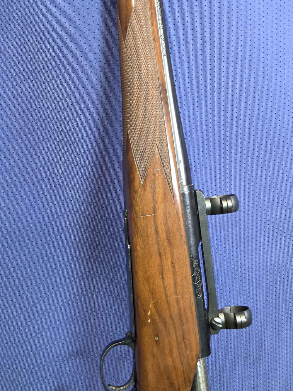 Remington Model Seven .223 Rem Bolt Action Rifle Wood Stock-img-14