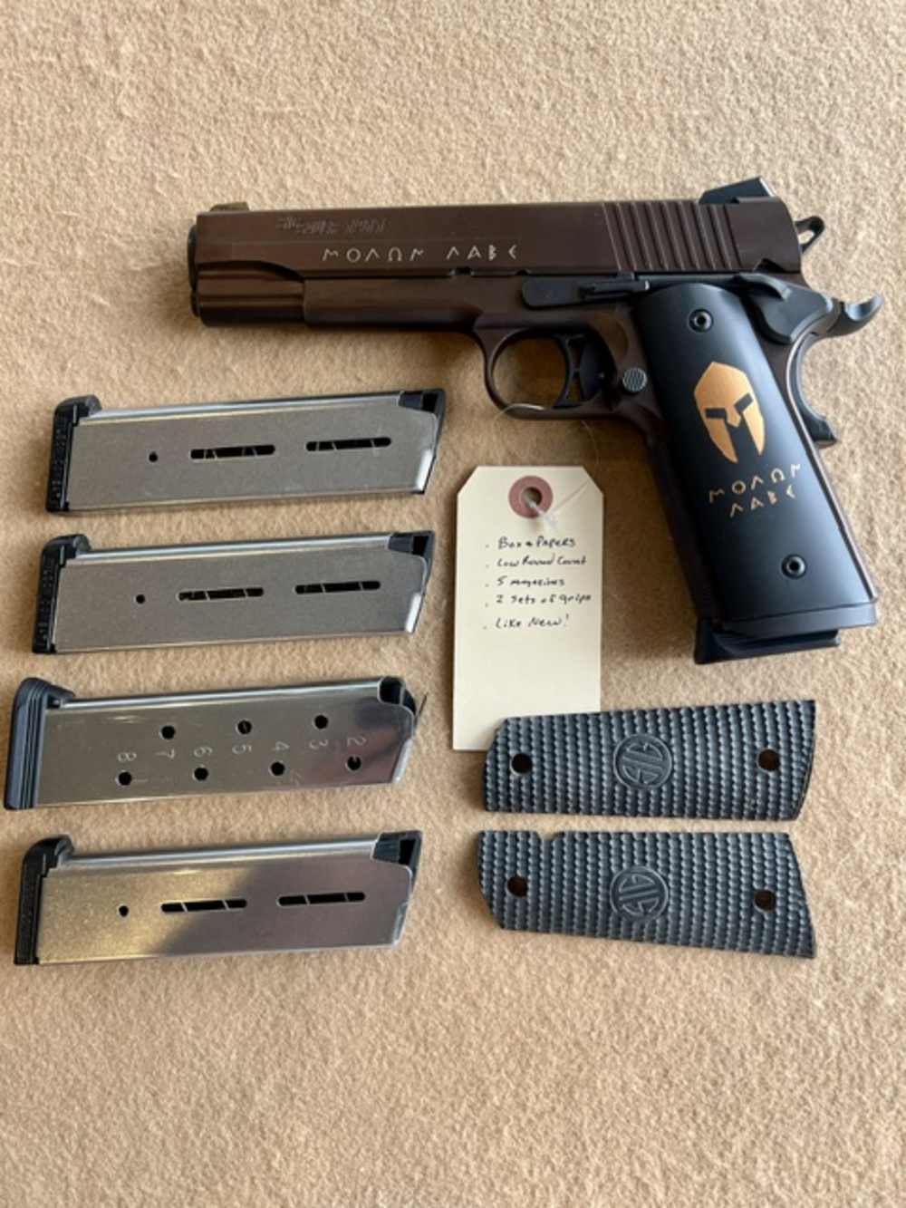 SIG SAUER 1911 MOLON LABE .45ACP - LIKE NEW!-img-0