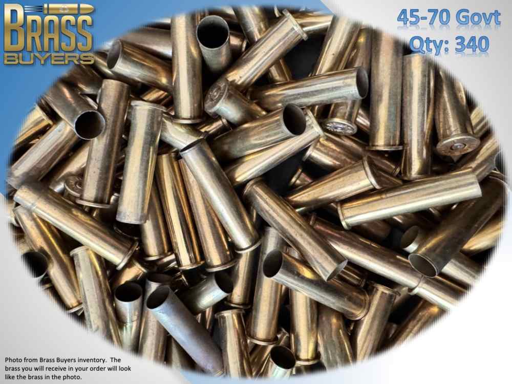 340 PIECES - 45-70 ONCE FIRED BRASS + MANUAL-img-0