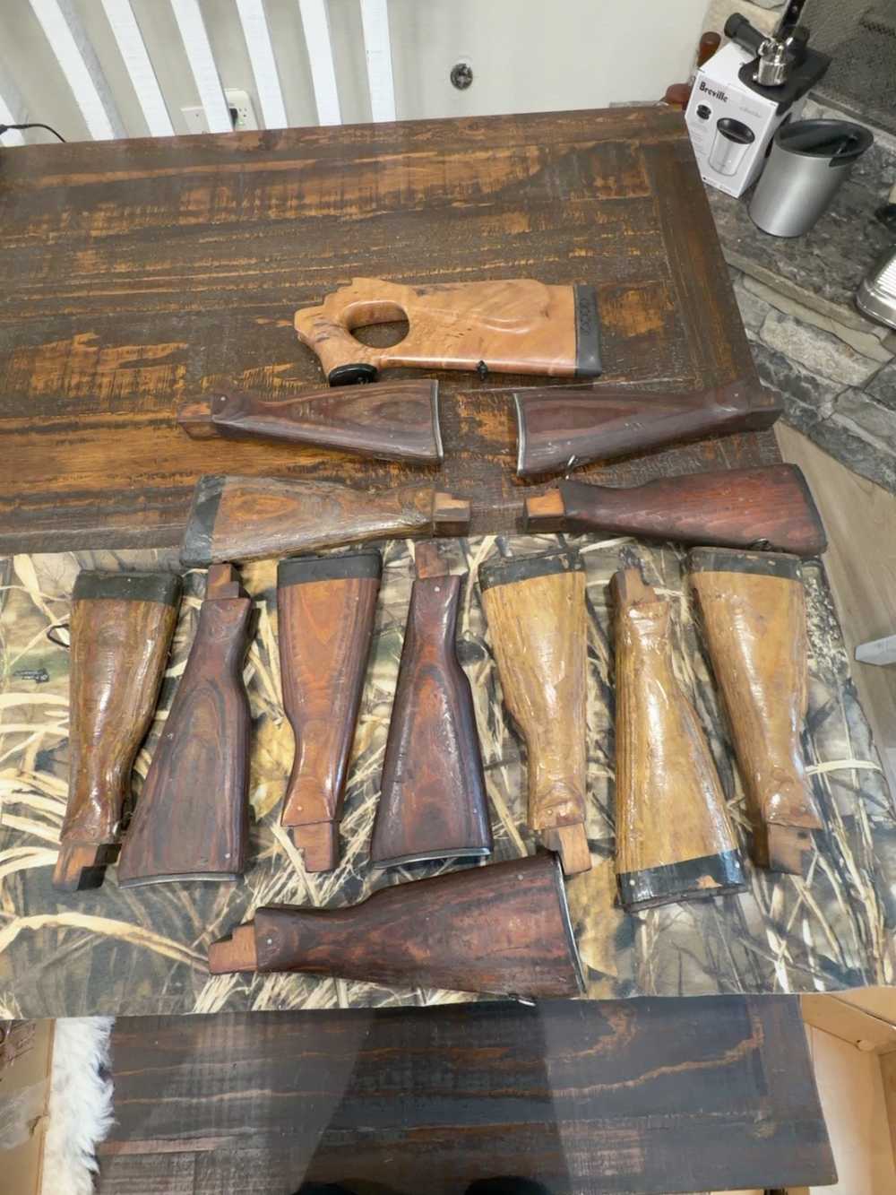 13pc Romanian AKM AK-47 Wood Buttstock Lot Cugir SAR WASR Combloc Surplus-img-0