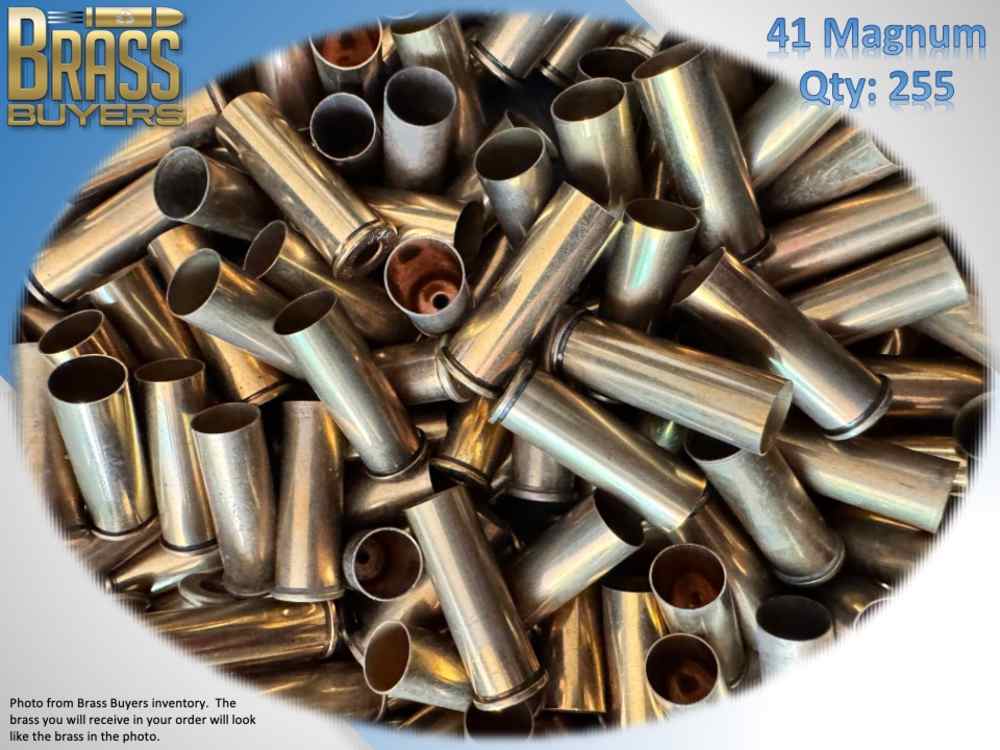 255 PIECES - 41 MAGNUM ONCE FIRED BRASS + MANUAL-img-0