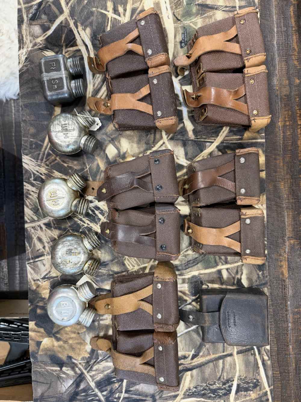 Mosin Nagant Ammo Pouch and Oiler Lot 11 Pieces Combloc Surplus-img-0