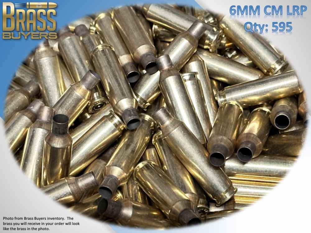 595 PIECES - 6MM CREEDMOOR ONCE FIRED BRASS + MANUAL-img-0