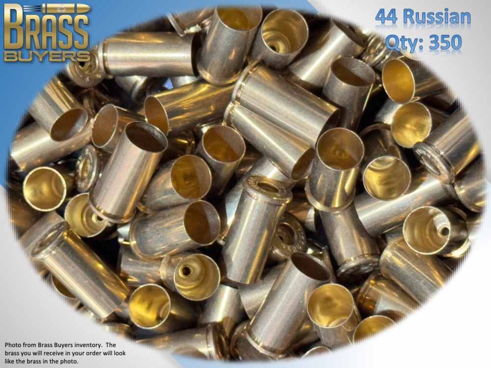 350 PIECES - 44 RUSSIAN ONCE FIRED BRASS + MANUAL-img-0