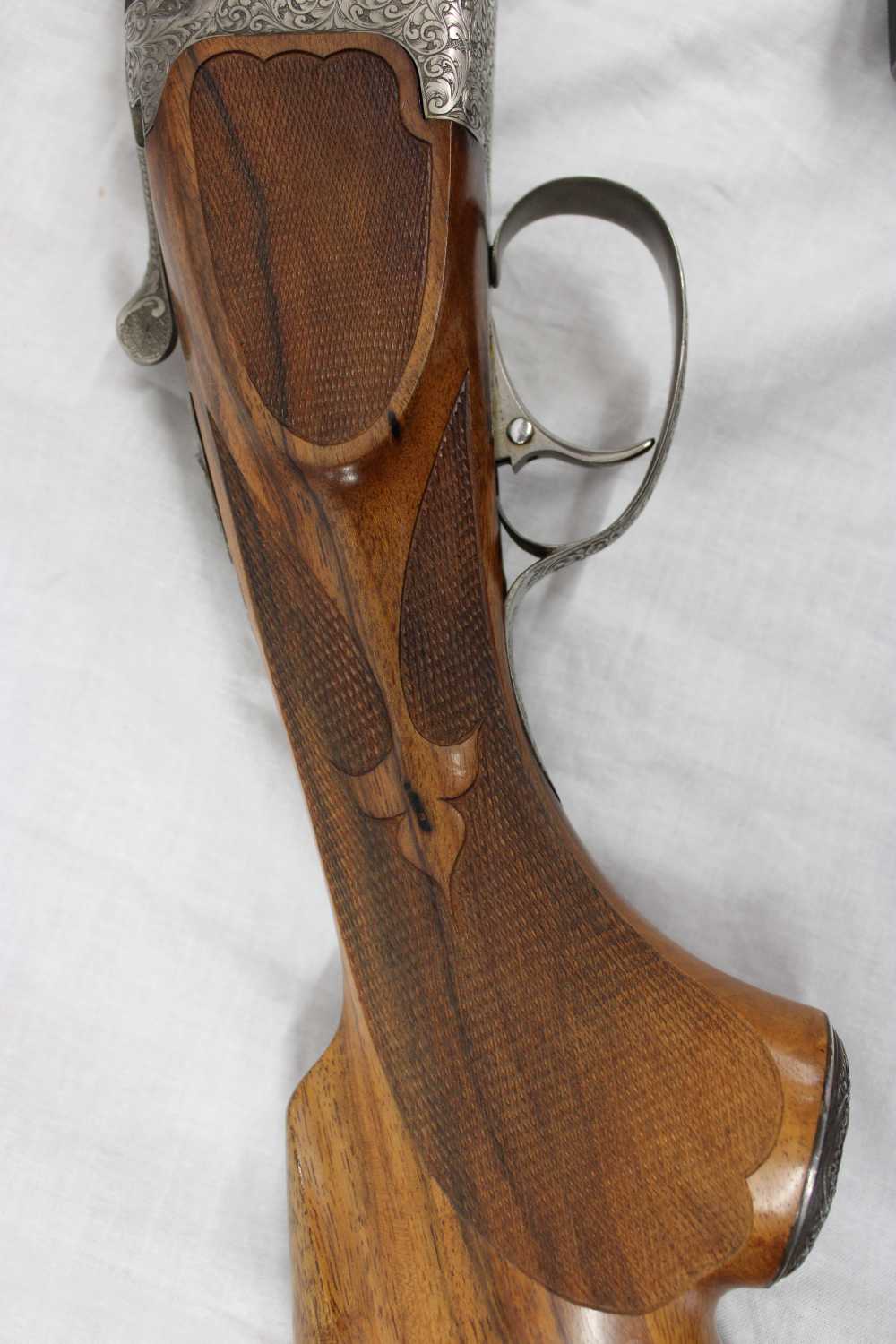 ULTRA RARE Italian CHAMPLIN VICENZA 12 GA Over Under Shotgun TWO BARREL SET-img-2