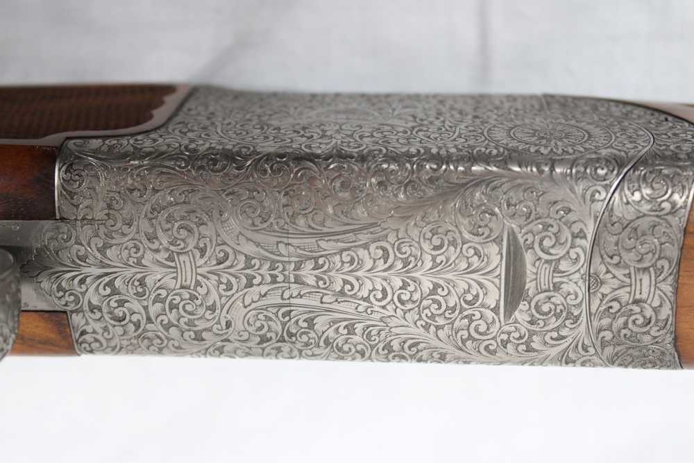 ULTRA RARE Italian CHAMPLIN VICENZA 12 GA Over Under Shotgun TWO BARREL SET-img-14