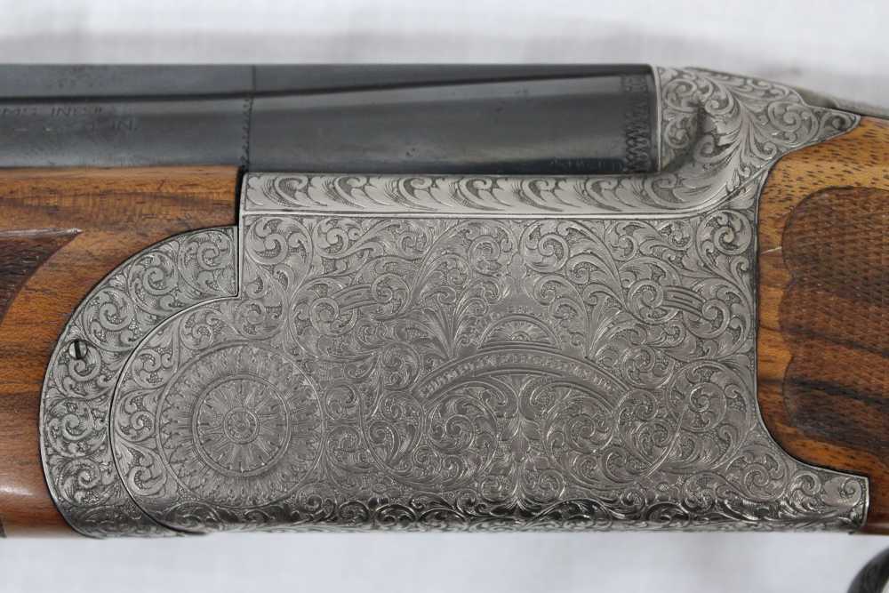 ULTRA RARE Italian CHAMPLIN VICENZA 12 GA Over Under Shotgun TWO BARREL SET-img-8