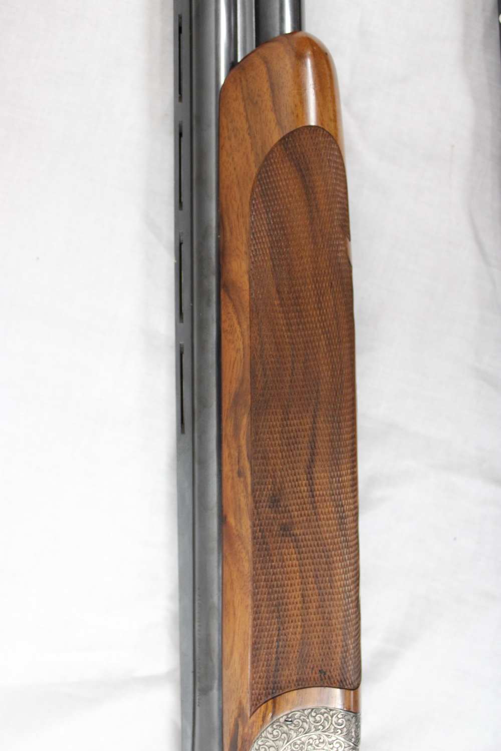 ULTRA RARE Italian CHAMPLIN VICENZA 12 GA Over Under Shotgun TWO BARREL SET-img-4