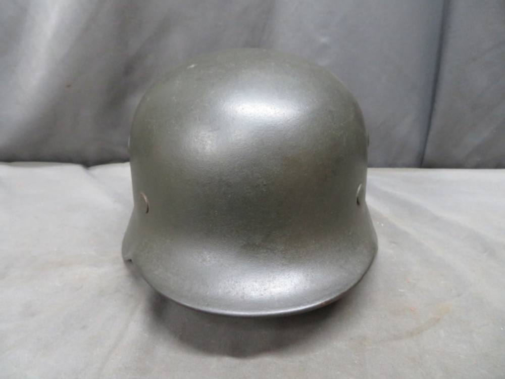 WWII GERMAN KRIEGSMARINE NAVY DOUBLE DECAL M40 HELMET-NICE PAINT -img-2