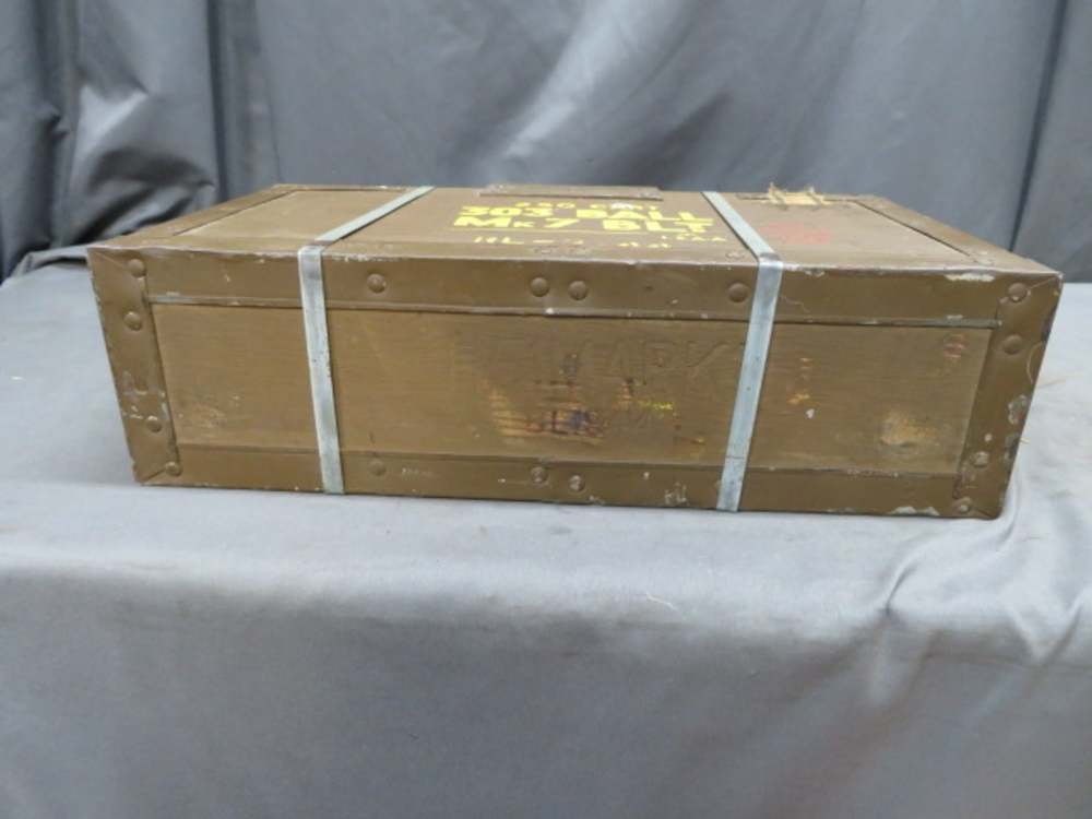 FULL CRATE WWII BRITISH .303 AMMO-1944-250 RDS ON VICKERS MG BELT-img-7