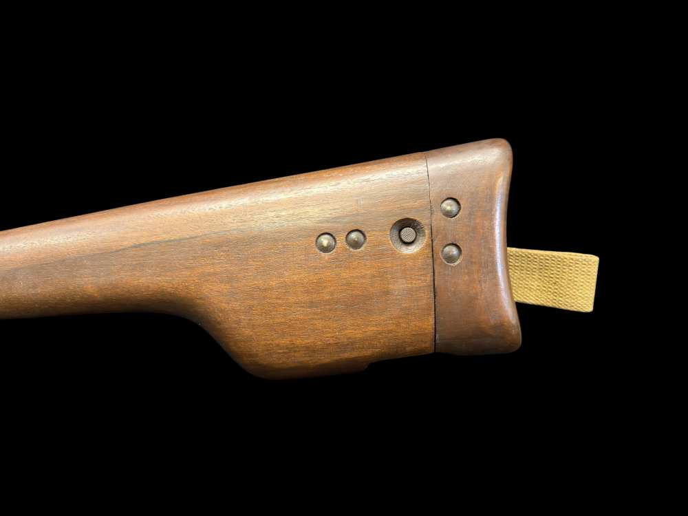 RARE, CANADIAN WWII 1945 INGLIS HI POWER STOCK HOLSTER VERY GOOD CONDITION -img-3