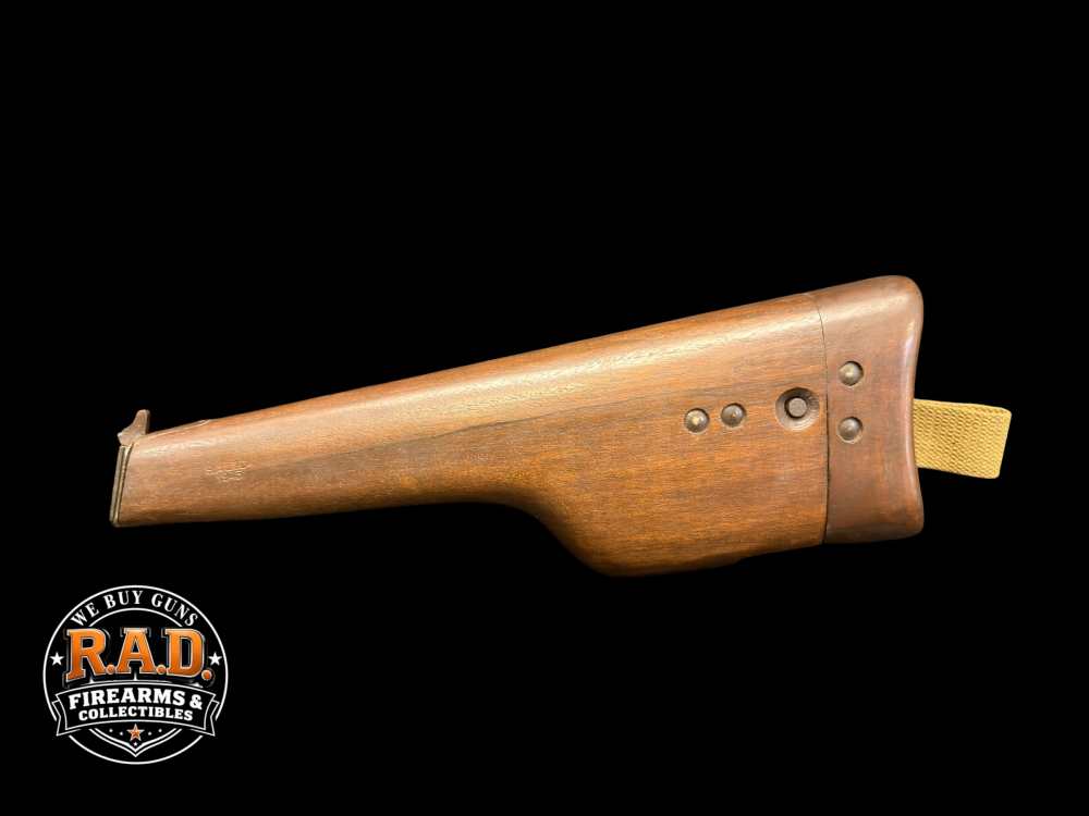 RARE, CANADIAN WWII 1945 INGLIS HI POWER STOCK HOLSTER VERY GOOD CONDITION -img-0