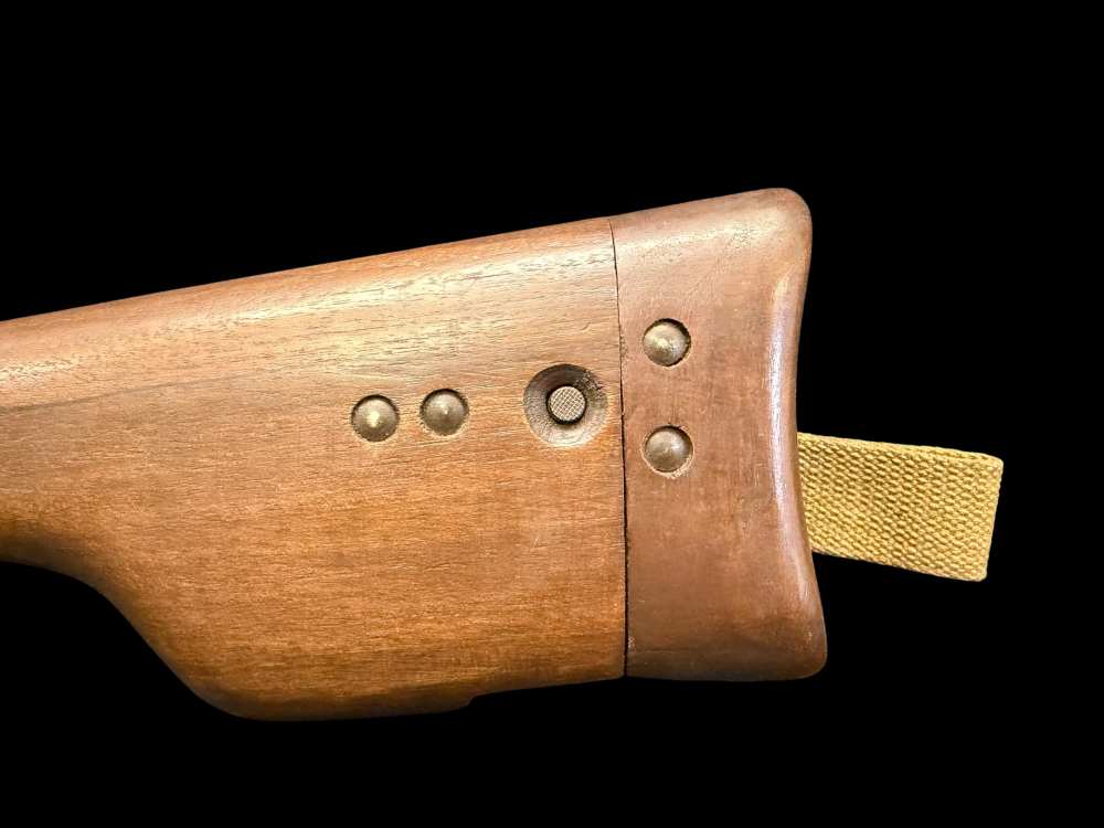 RARE, CANADIAN WWII 1945 INGLIS HI POWER STOCK HOLSTER VERY GOOD CONDITION -img-6