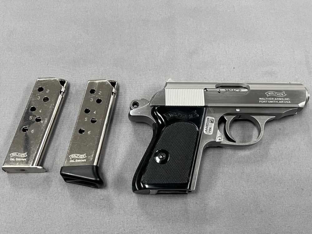 Like New Walther PPK Stainless 3.3" 380acp - 2mags - Case - LNIB - No Res!-img-1