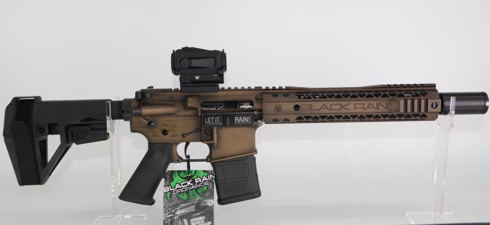 Black Rain Ordnance Spec 15 Burnt Bronze Battleworn 5.56 10.5” w/Vortex -img-0