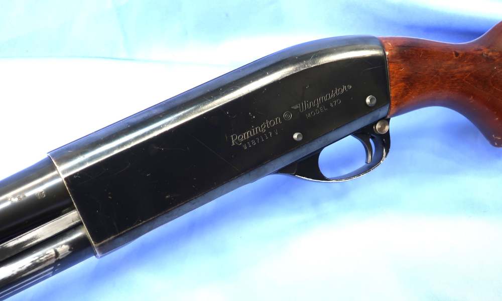 Remington 870 Wingmaster 12ga Police Riot Gun 20" CYL ca. 1980 Rack #-img-1