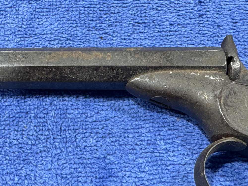 ANTIQUE PISTOL SINGLE SHOT RUSTY AND INOPERABLE GOOD FOR PARTS (J-14)-img-3