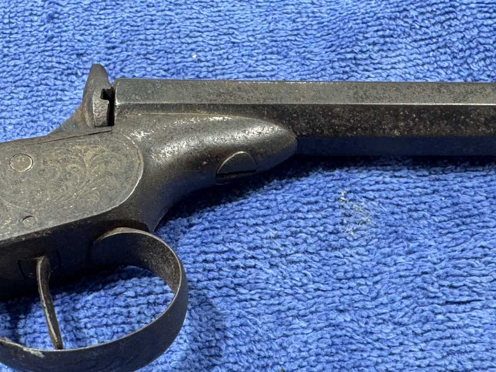 ANTIQUE PISTOL SINGLE SHOT RUSTY AND INOPERABLE GOOD FOR PARTS (J-14)-img-8