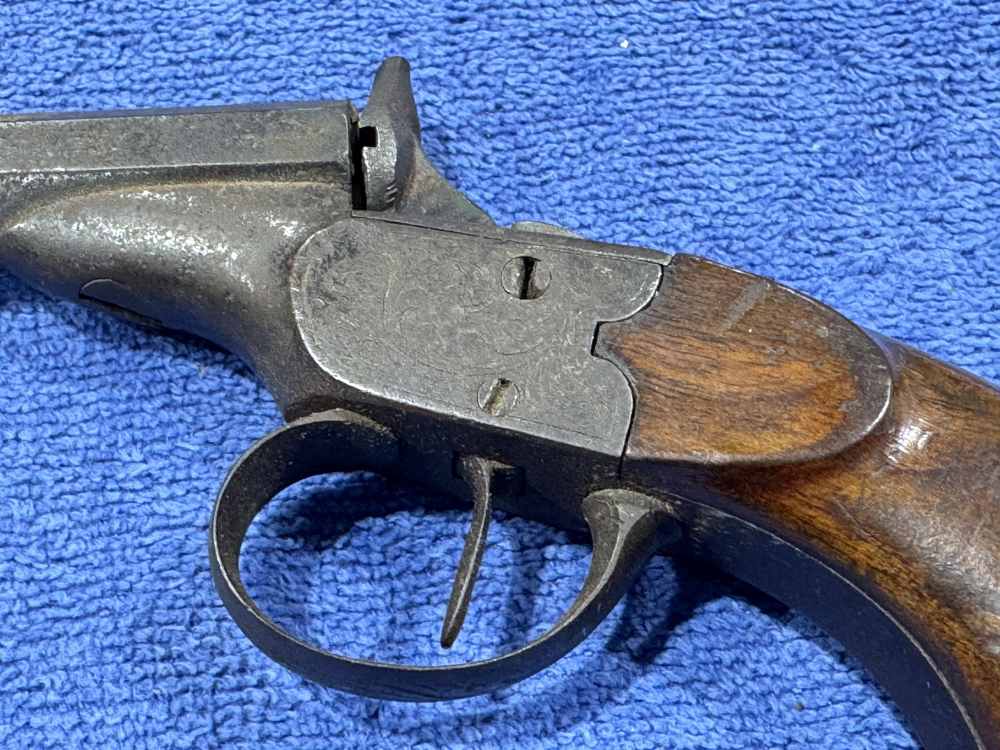 ANTIQUE PISTOL SINGLE SHOT RUSTY AND INOPERABLE GOOD FOR PARTS (J-14)-img-2