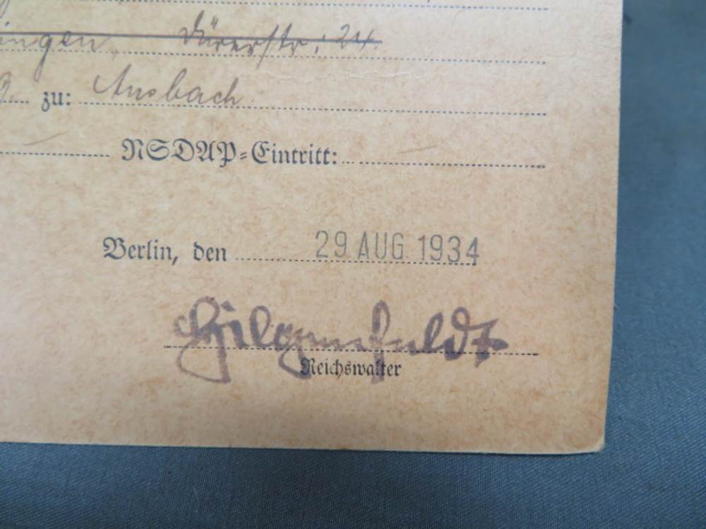 WWII GERMAN NSV SOCIAL WELFARE ORGANIZATION MEMBER DUES CARD-SCARCE-1934-img-1