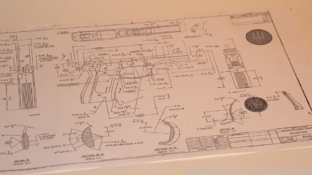 Beretta 92 M9 Pistol Measured Drawings, Blueprints-img-0