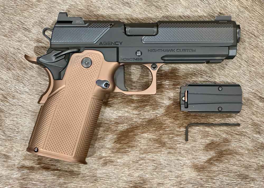 NIGHTHAWK CUSTOM DOUBLE AGENT COMMANDER 4.25" 1911 9MM IOS UPGRADES-img-0