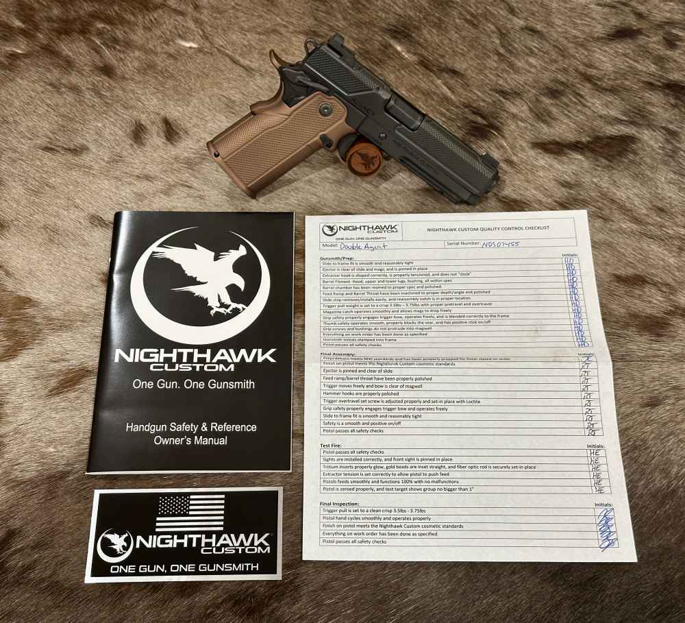 NIGHTHAWK CUSTOM DOUBLE AGENT COMMANDER 4.25" 1911 9MM IOS UPGRADES-img-20