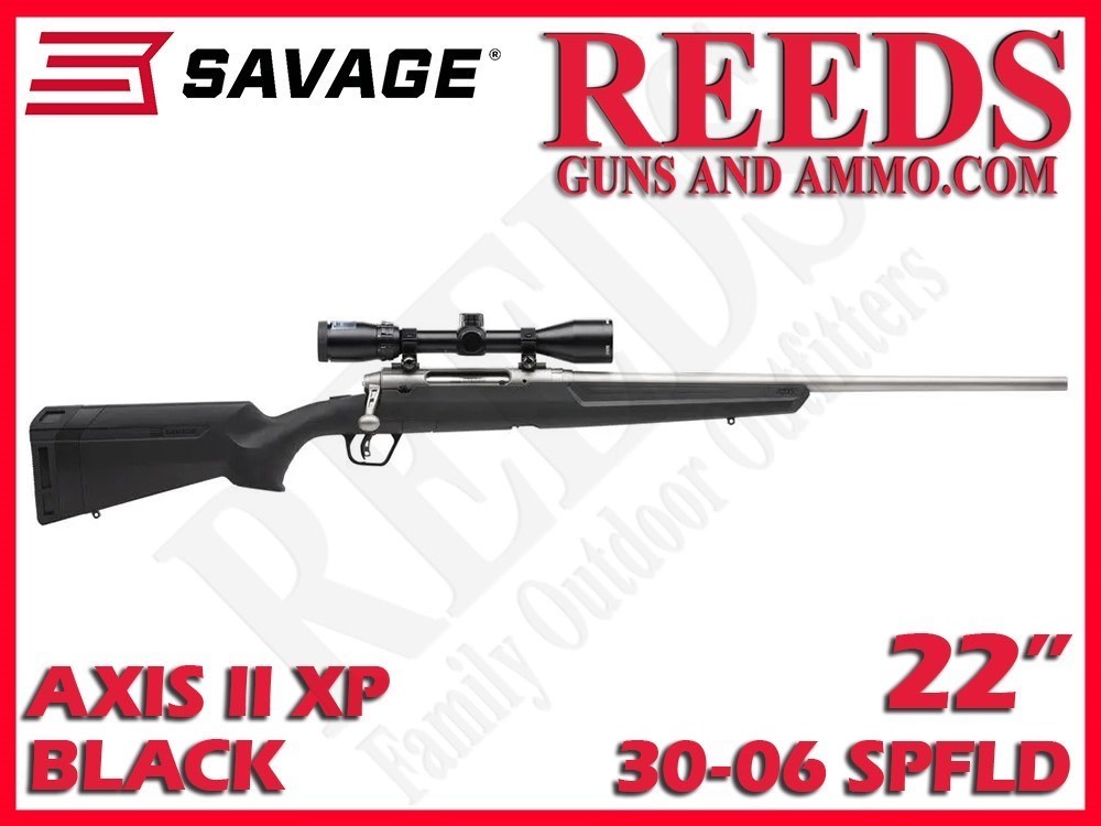 Savage Axis II XP Black Stainless 3-9x40 Scope Accutrigger 30-06 Spfld-img-0