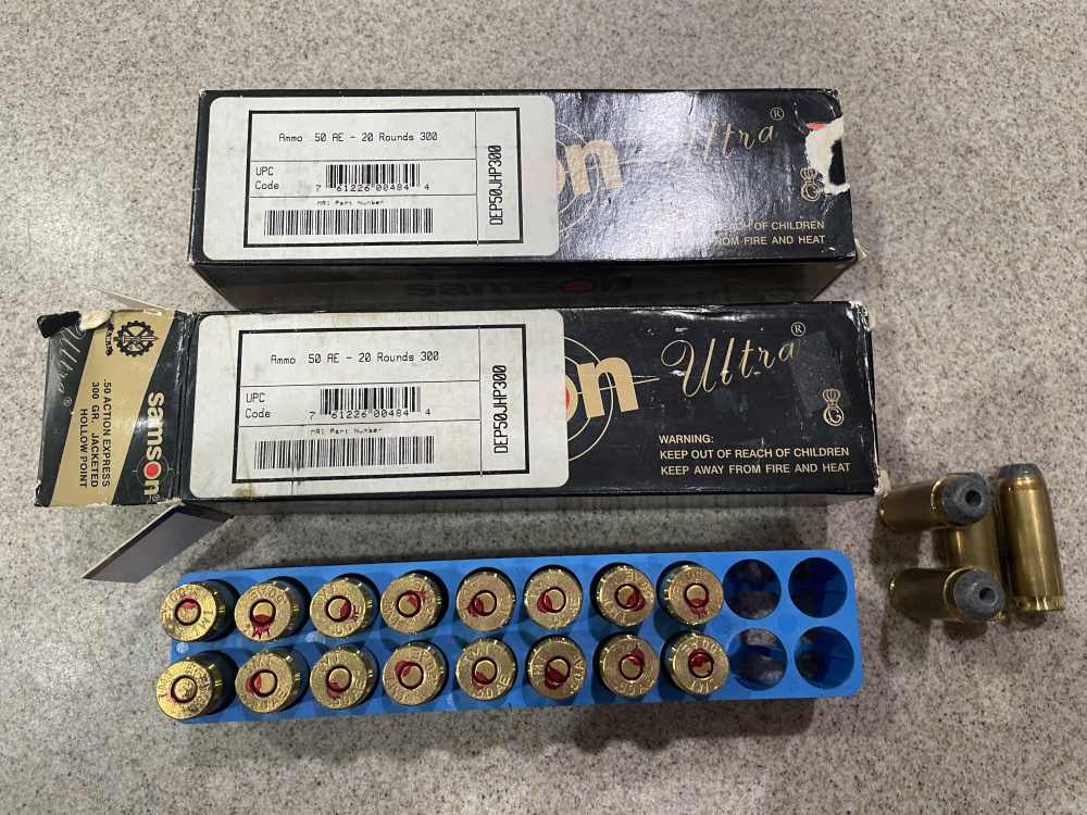 SAMSON Ultra IMI .50ae, 300 GR Jacketed Soft Point 40 Centerfire Cartridges-img-0