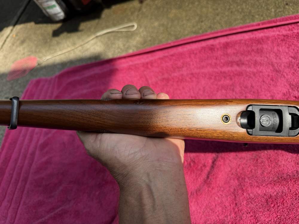2013 Ruger 10/22 Mannlicher International Checkered Walnut  BX Trigger Red-img-13
