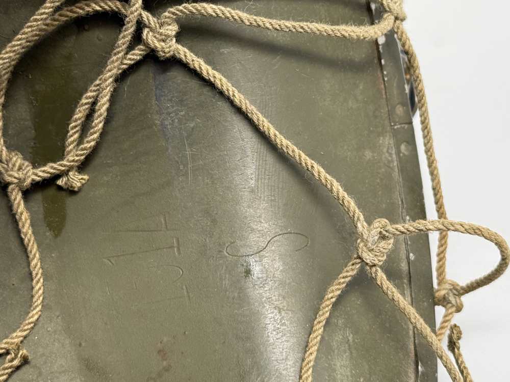 WW2 US M1 NETTED Helmet Fixed Bale F/S WWII WESTINGHOUSE Liner -img-16