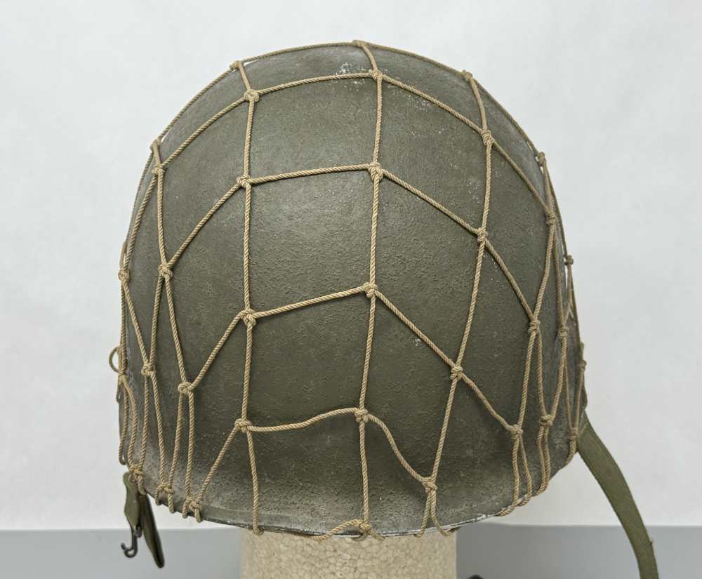 WW2 US M1 NETTED Helmet Fixed Bale F/S WWII WESTINGHOUSE Liner -img-5