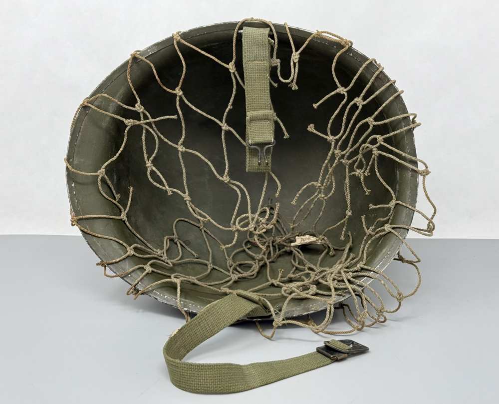 WW2 US M1 NETTED Helmet Fixed Bale F/S WWII WESTINGHOUSE Liner -img-13